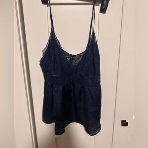Victoria's Secret Deep Blue Lace Top